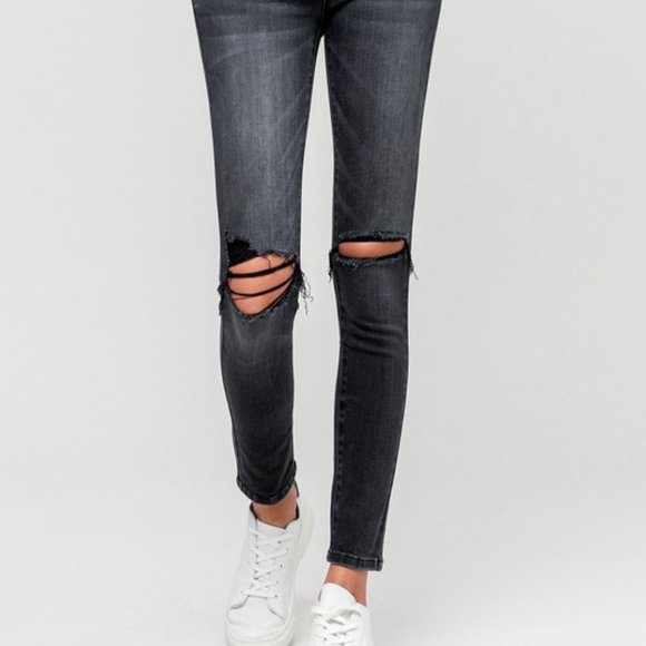 Vervet By Flying Monkey High Rise Distressed Skinny Jean - Picture 3 of 3